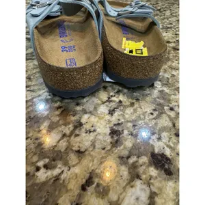Birkenstock Franca Stone Blue Size 39 US Women's 8 Strappy Slide Sandal thumbnail 5