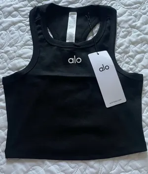 Alo Black Top Yoga Tank thumbnail 1