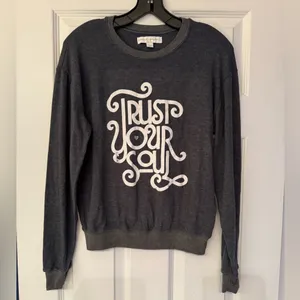 Spiritual Gangster Trust Your Soul Charcoal Grey Women’s Sweatshirt Size Medium thumbnail 3