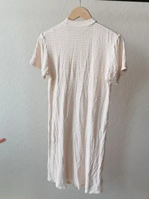 Albion Pink White Striped Short Sleeve Dress thumbnail 2
