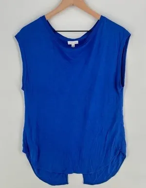 Aritzia Wilfred Soft XXS Cap Sleeve Solid Basic Open Back Crossover Tee‎ thumbnail 1