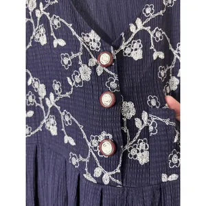 JUST IN THYME LTD Vintage‎ Maxi Dress Sleeveless Floral Embroidered Purple thumbnail 4