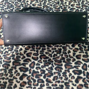 kate spade new york black leather shoulder bag with gold hardware thumbnail 5