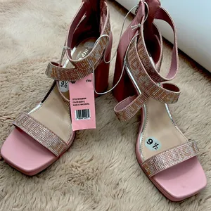 Juicy Couture blush Macarena strappy blocked heel sandals thumbnail 2