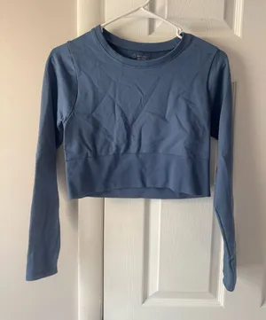 Aerie Cropped Workout Long Sleeve Top OFFLINE by thumbnail 1