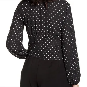Leith Long Sleeve Polka Dot Top NWOT thumbnail 3