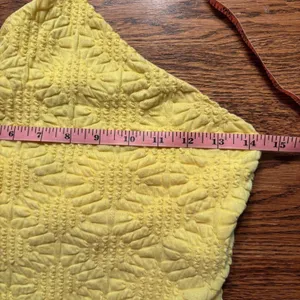 Wild Fable Yellow Halter Knee Length Dress‎ with side slit built in bra Size M thumbnail 7