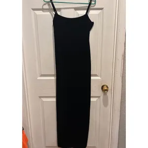 VTG City Triangles Black Velvet Maxi Empire Dress‎ Whimsigoth Grunge Small thumbnail 2