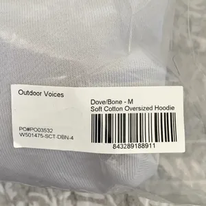 NWT Outdoor‎ Voices Soft Cotton Oversized Hoodie in Dove/Bone thumbnail 10