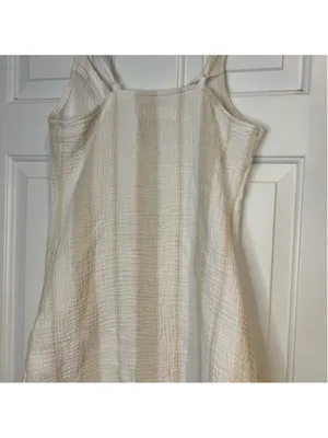 Ocean Drive Cream Button-Down Sleeveless Beach Coverup thumbnail 5