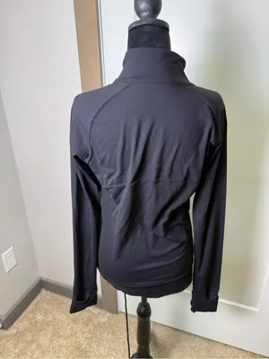 Tuff Athletics Black Full‎ Zip Stretch Jacket Sweatshirt Athleisure Yoga Workout thumbnail 4