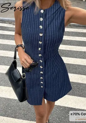 Striped dress Blue Size M thumbnail 1