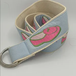 CJ Laing Perfectly Preppy D-ring Belt - Loafer embroidered - Size S thumbnail 1