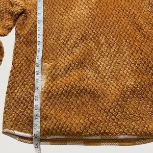 Simply Southern Mustard Yellow Popcorn Sherpa Fleece Snap Pullover Large thumbnail 8