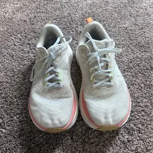 Hoka One One Gaviota 5 running shoes vanilla eggnog color thumbnail 4