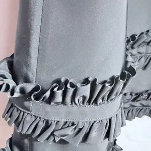 Alexis Black Ruffled Trim Sleeveless Open Back Fit & Flare Mini Dress Size L thumbnail 13