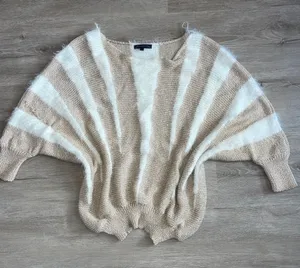 Miracle Sweater Knit Off-The-Shoulder Distressed Small/Medium thumbnail 1