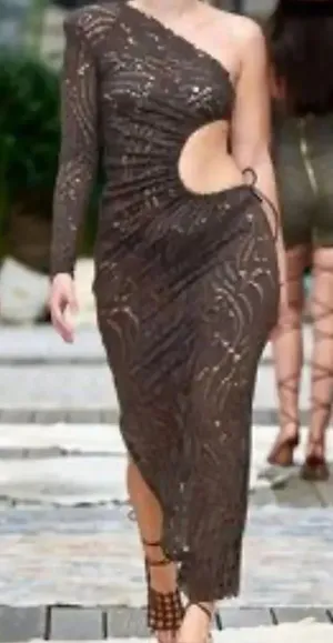 Bronx and Banco Mayan Dress in Brown M thumbnail 1