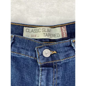 LEVI'S Womens's Classic 512 Slim‎ tapered medium jeans raw hem sz 10M thumbnail 8