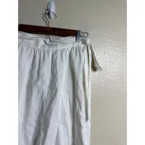Reformation Molto Linen Wrap Skirt size XS White Midi thumbnail 8