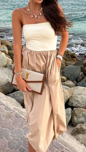Boutique Bubble Hem Midi Dress thumbnail 1