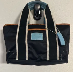 Coach Y2K Nylon and Leather Mini Tote Bag Purse thumbnail 1
