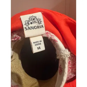 Sangria Red Textured Fit and Flare Dress Front Zip Cap Sleeve Size 14 Festive‎ thumbnail 6