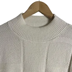 Area Stars White Open Back Knit Long Sleeve Mock Neck Sweater Mini Dress Size M thumbnail 6