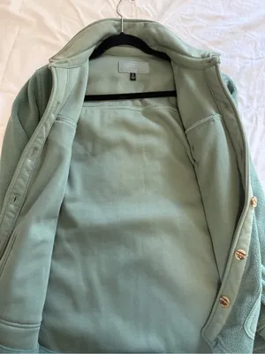 Shacket in Diamond Hands BLANKNYC ~ Sage Green Teddy Shacket Jacket - Women thumbnail 6