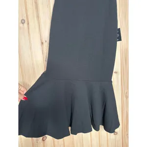 Lulus Moment Maker Black Square Neck Trumpet Midi Dress Party Banquet Medium thumbnail 5