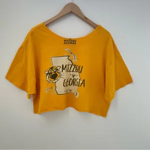 Beat Georgia Mizzou Off The Shoulder Crop Top thumbnail 6