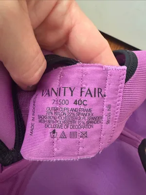 Vanity Fair Seamless Support Sports Bra Size 40C Purple thumbnail 3
