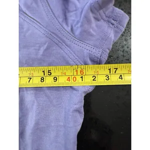 Lululemon Shoulder‎ Cut-Out Yoga T-Shirt Size 6 Dark Lavendar thumbnail 6