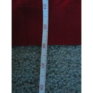 RSVP‎ by Talbots Sweater Large Red Jeweled Ruffle Neck Holiday Cashmere Blend thumbnail 3