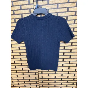 Free Assembly Navy Cable Knit Short Sleeve Cardigan Sweater‎ Size XS thumbnail 3