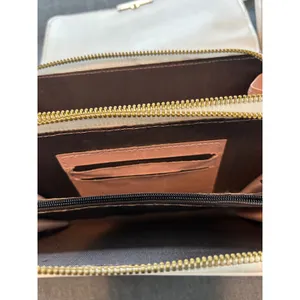 Forever LengRui Cream White Crossbody Wallet Bag Rhinestone Accents Organizer thumbnail 8