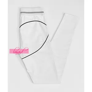 Alo Airbrush High-Waist Heart Throb Leggings White Black Hi-Rise Waisted Tights thumbnail 9
