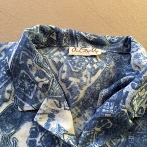 Vintage One Step Up Artisan Printed Resort Collar Shirt thumbnail 4