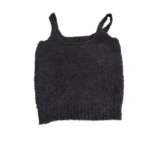 SKIMS Cozy Knit Tank Top‎ Black Loungewear Cozy Essential L XL thumbnail 2