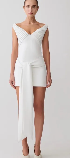 Meshki Dress with draped tie front thumbnail 1