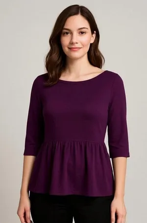 Loft LOFT women top blouse tunic sweater wool blend Sz M thumbnail 1
