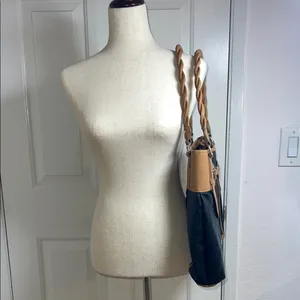Rosetti Black and Tan Shoulder Bag with‎ Braided Handle thumbnail 4