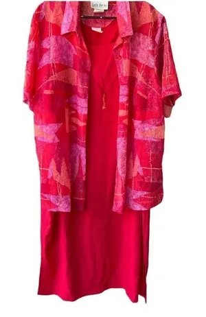 Vintage Lady Dorby size 18W. Tank top sheath dress. Button front top. thumbnail 1