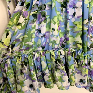 Taylor Floral Chiffon Mini Dress Enchanted Bloom Floral Womens Size 6 thumbnail 6