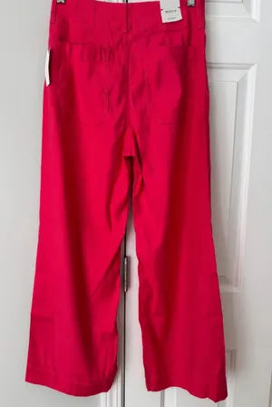 Anthropologie Maeve The Colette Wide-Leg Cropped Linen Pants, Size 26 thumbnail 10
