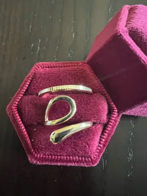 Ladies Gorgeous Golden Stackable Rings (2) Size 7 Gold thumbnail 1