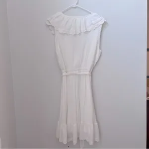 Lauren Conrad White Dress with Tie Belt Size Medium thumbnail 5