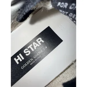 GOLDEN GOOSE Hi Star Glitter Star Black Pink Gold White‎ Women's Sneakers Sz 38 thumbnail 9