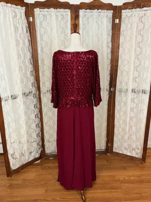 Beautiful Grace Karin Burgundy Mother of the Bride Gown thumbnail 6