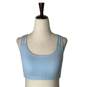 Athleta Sports Bra Women Small Blue Strappy Lattice Back Yoga Running Athleisure thumbnail 4